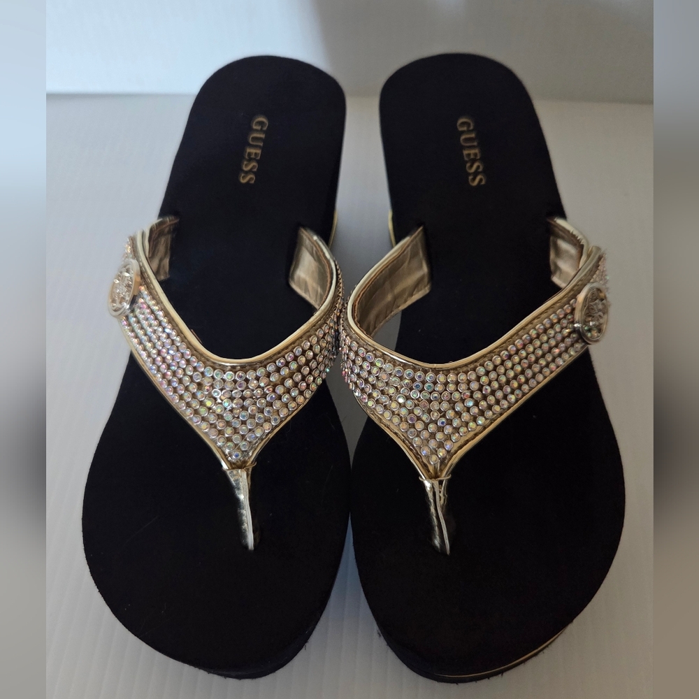 Guess: Sarraly Eva Logo Wedge Sandals